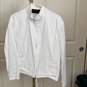 Donna Karan White Bomber Jacket